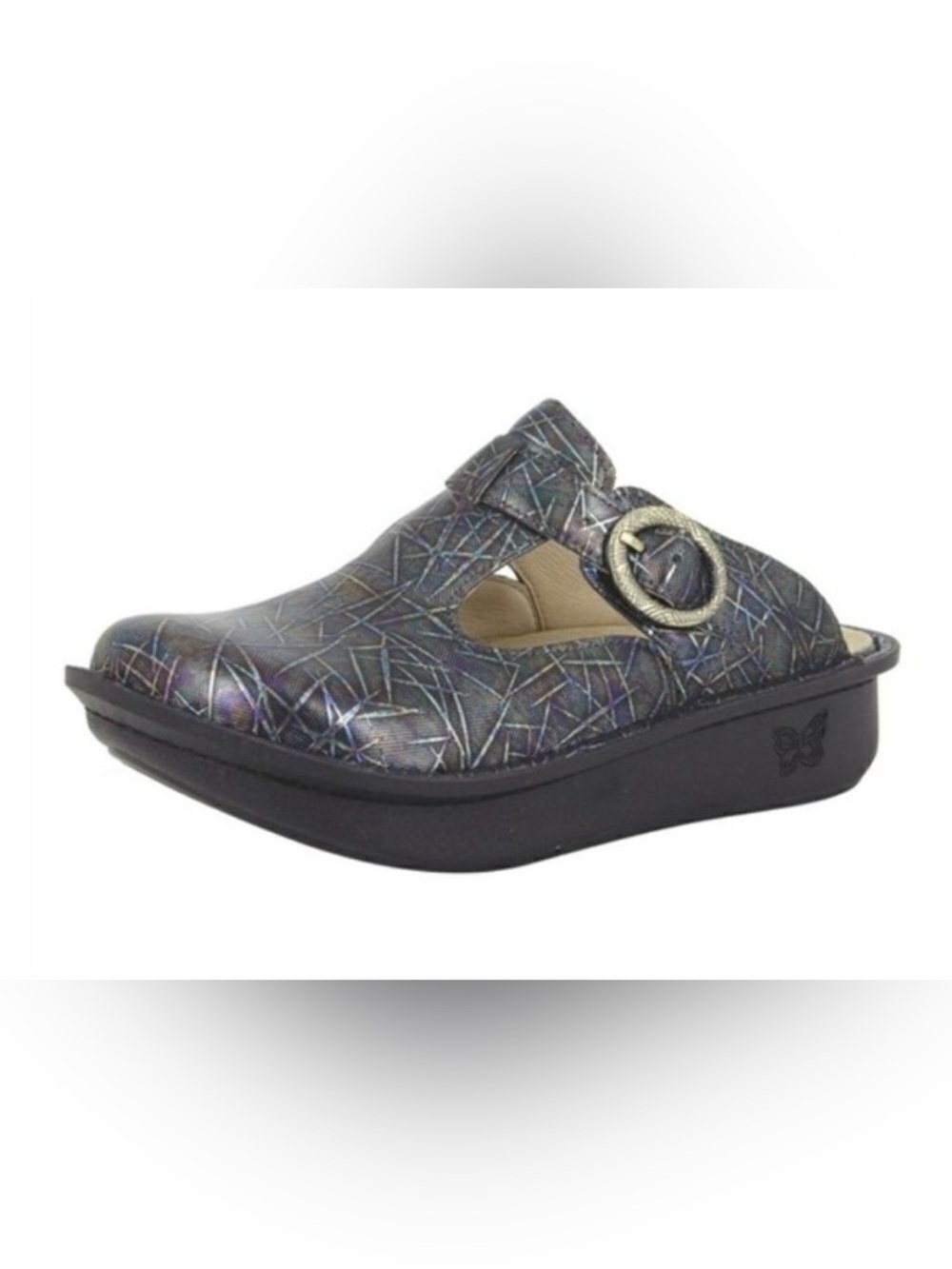Alegria Classic Laser Tag Slip-On Clog with Decorative Buckle Size 41/10.5-11